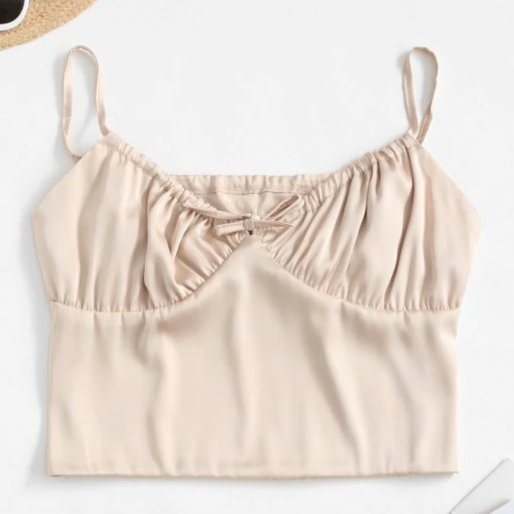 Silky Satin Cami Top - Zaful